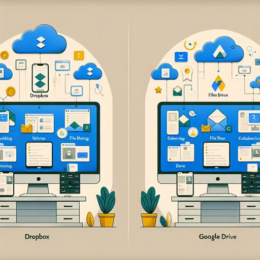 Przegląd funkcji przechowywania obrazów w dropbox i google drive